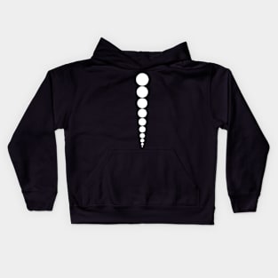 60's Retro Mod Minimal Dots in Black and White Kids Hoodie